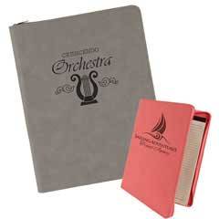 Zipper Leatherette Portfolio, Gray