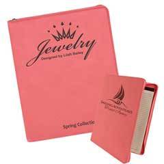 Zipper Leatherette Portfolio, Pink