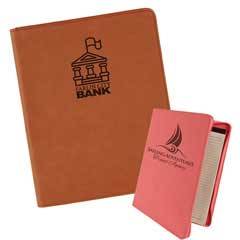 Zipper Leatherette Portfolio, Rawhide