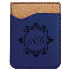 Leatherette Phone Wallet, Blue