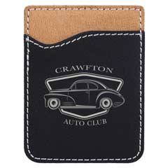 Leatherette Phone Wallet, Black