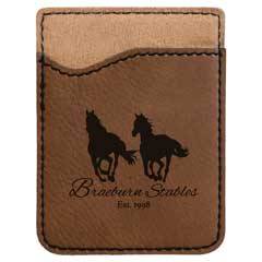 Leatherette Phone Wallet, Dark Brown
