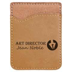 Leatherette Phone Wallet, Light Brown