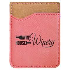 Leatherette Phone Wallet, Pink