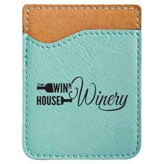 Leatherette Phone Wallet, Teal