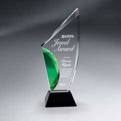 Vibrant Gemstone Award - Large, Green
