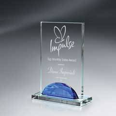 Optic Crystal Gemstone Award - Small, Blue