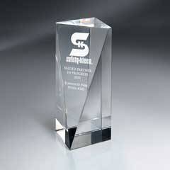 Optic Crystal Triangle Front Pillar - Medium