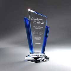Optic Crystal Palace Award - Small, Blue